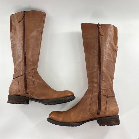 Franco Sarto size 8.5 39.5 pristine tan leather knee high riding western - Picture 14 of 15